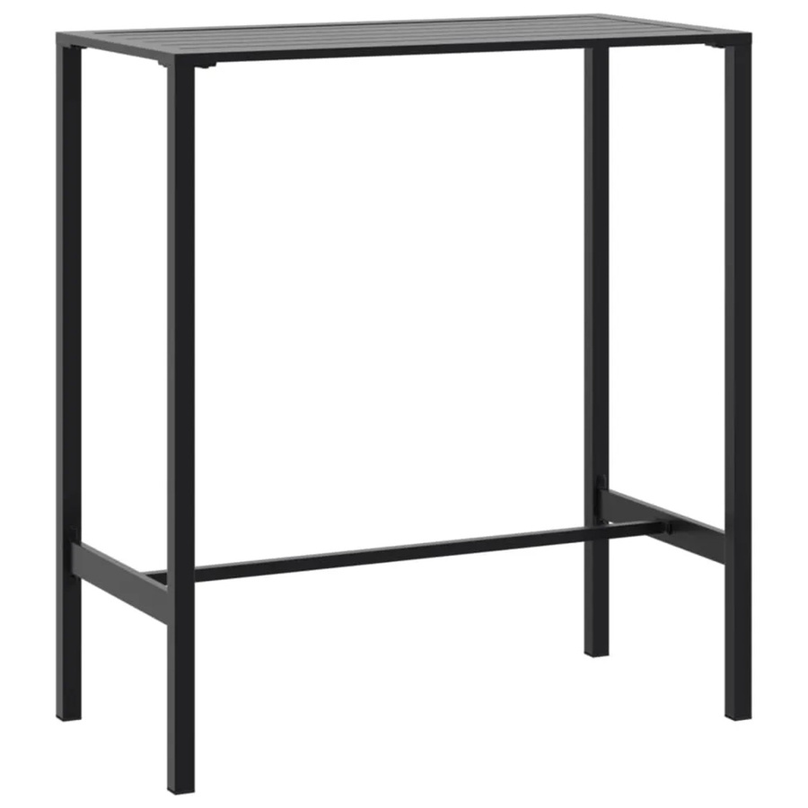 vidaXL Bartisch Schwarz aus pulverbeschichtetem Stahl B/T/H: 100 x 50 x 110 cm - Bild 2