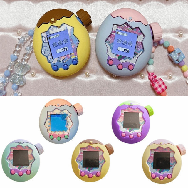 Silikon-Schutzhülle für Tamagotchi Paradise in Braun und Multicolour mit langlebiger Knopfabdeckung - Bild 1