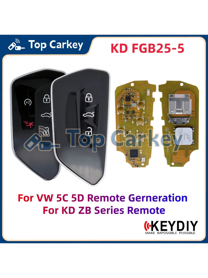 KEYDIY FGB25-5 FGB25 PCB-Platine mit Schlüsselgehäuse für VW 5C 5D Fernbedienungen (ZB-Typ) - Bild 3