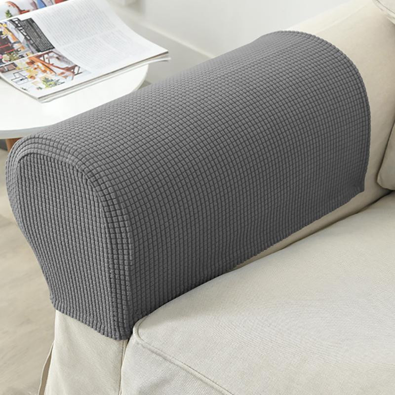 2er-Set Jacquard Sofa-Armlehnenbezüge in Weiß, dehnbarer und rutschfester Sitzarmschutz für dein Sofa oder deinen Sessel - Bild 2