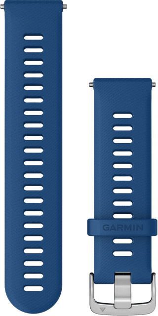 Garmin Uhrenarmband Silikon, Blau/Silber, 22 mm - Bild 1