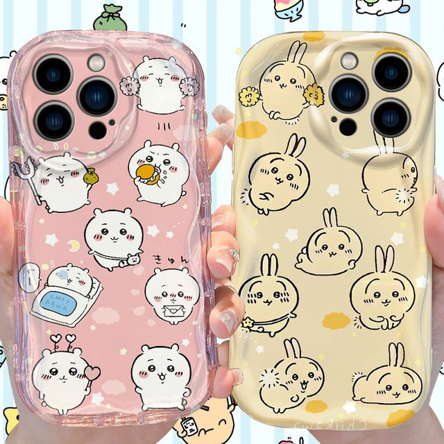 Stoßfeste Schutzhülle mit niedlichem Kaninchen-Chiikawa-Design für iPhone 17 Air 16 15 14 13 12 11 Pro Max Mini und Plus - Bild 1