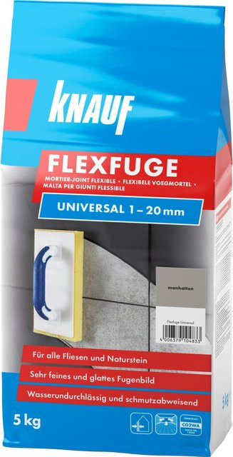 Knauf Flexfuge Universal Fugenmörtel Manhattan Grau 5 kg - Bild 1