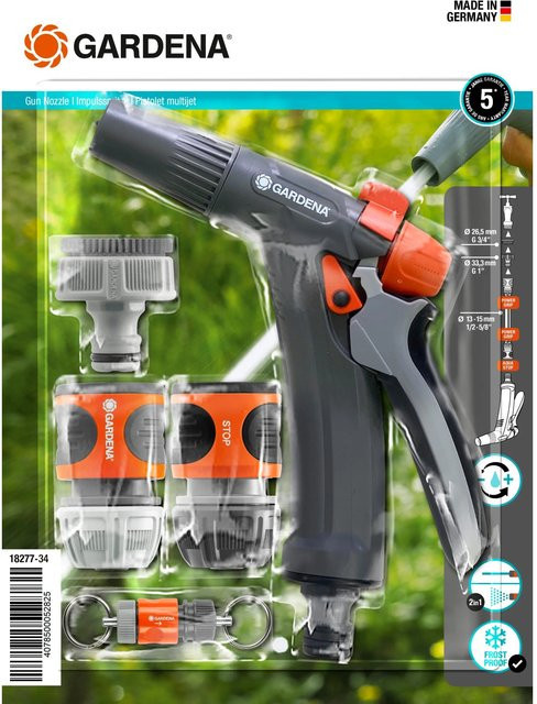 Gardena Reinigungs-Grundausstattung mit Schlauch, Sprinkler und Anschlüssen in Mehrfarbig - Bild 1