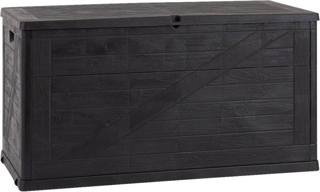 Toomax Aufbewahrungsbox Wood in Anthrazit aus Kunststoff, B/H/L: 63 x 56 x 120 cm - Bild 1
