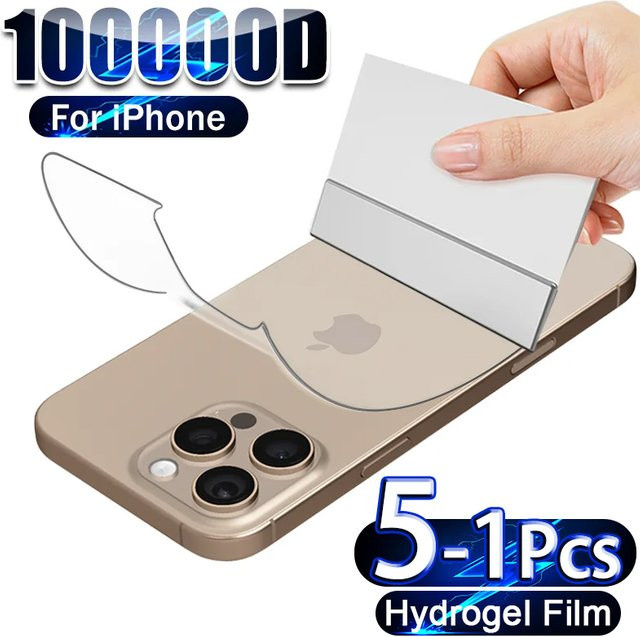 Hydrogel Schutzfolien Set für Apple iPhone 11 bis 16 Pro Max sowie 6 bis 8 Plus, Display- und Rückseiten-Schutzfolie, transparent - Bild 1