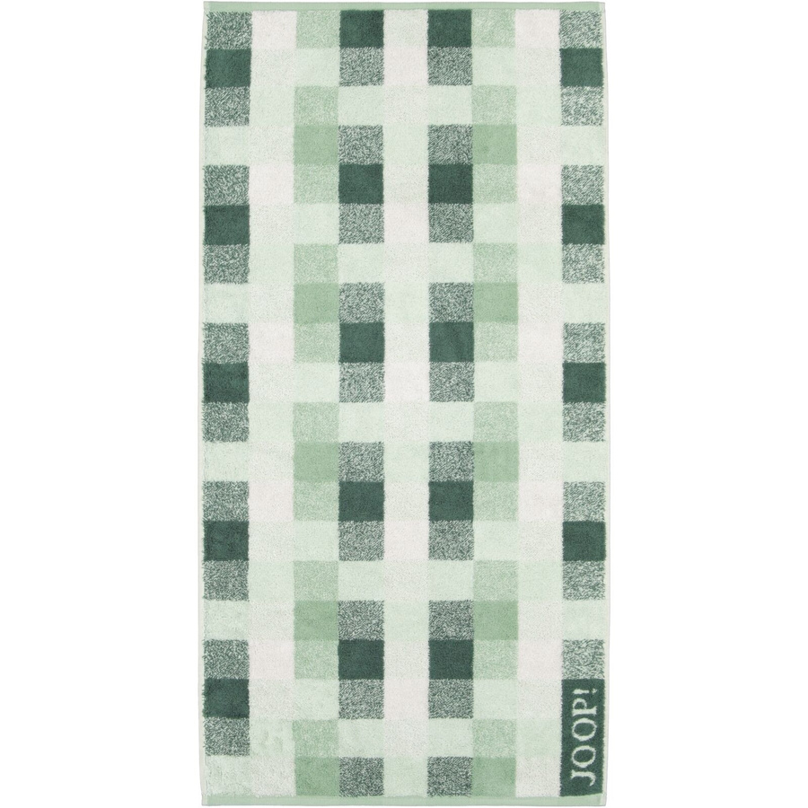 Joop! Duschtuch Vibe Checked in Salbei Grün Karo, B: 80 cm, L: 150 cm - Bild 1