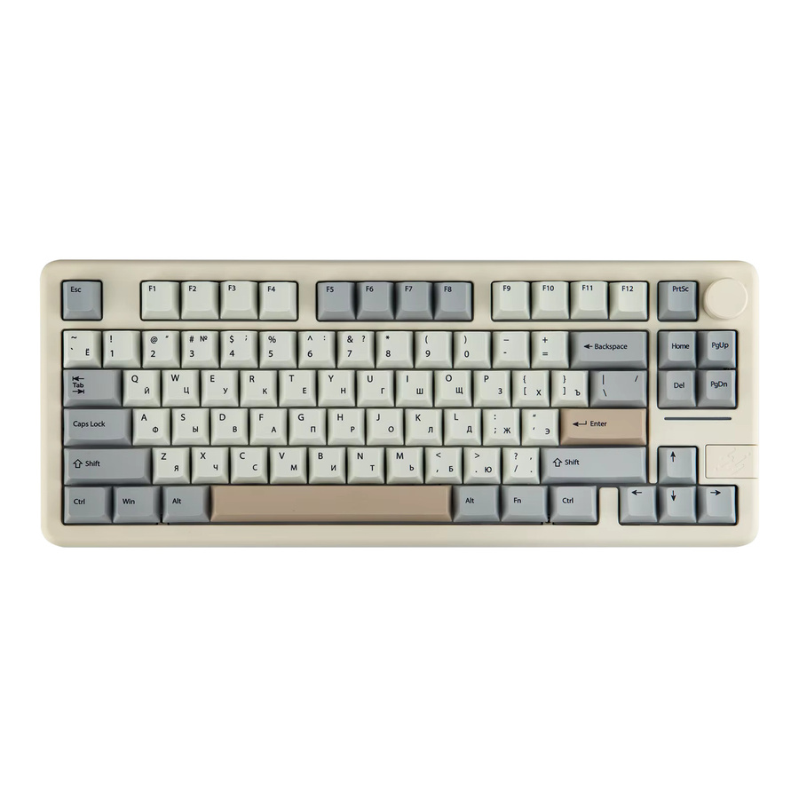 EPOMAKER Galaxy 70 Mechanische Tastatur mit russischem Layout, 75% Gasket Mount, Aluminium Gehäuse, Grau, Kabellos via Bluetooth/2.4G oder Kabel, 4000mAh Akku - Bild 2