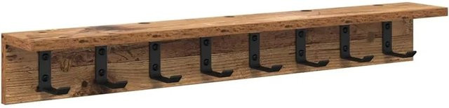 vidaXL Wandmontierter Nachttisch aus Altholz in Braun, B/T/H: 80 x 10,5 x 10,5 cm - Bild 1