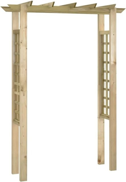 vidaXL Gartenlaube Rosenbogen aus imprägniertem Kiefernholz in Braun, B: 150 cm, T: 60 cm, H: 204 cm - Bild 1