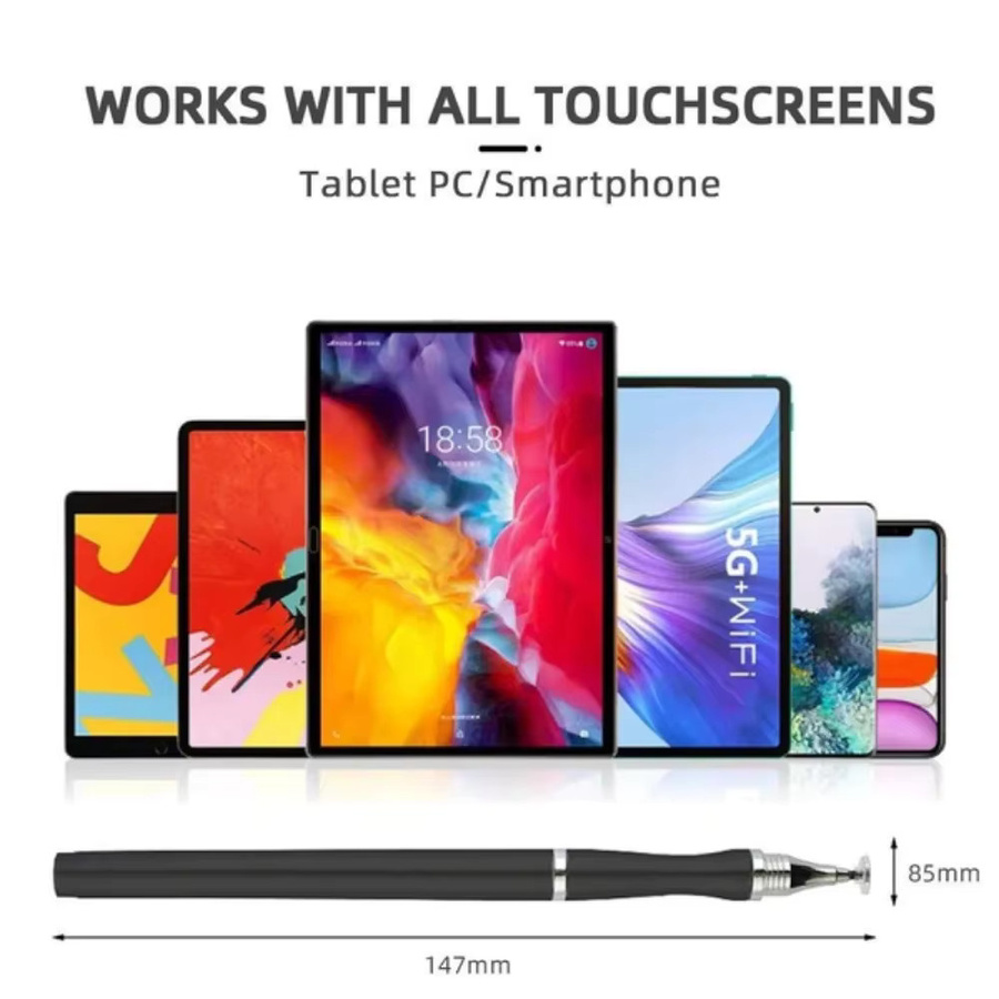 Stonego 2-in-1 Kapazitiver Touch-Stift und Zeichenwerkzeug für Mobiltelefone und Pads in Silber - Bild 6