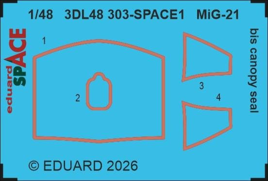 Eduard MiG-21bis Canopy Seal, Space - Bild 1