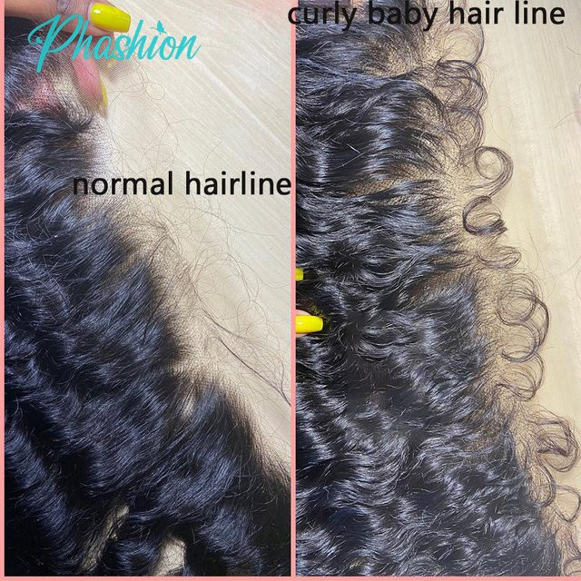 upermall HD-Spitze Perücke, 28 Zoll, tiefe Locken, 13x6, Echthaar - Bild 1