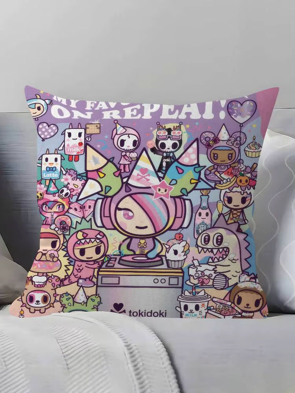 KAYOU Tokidoki Cartoon Kissenbezug, Mehrfarbig, B/H: 45 x 45 cm - Bild 6