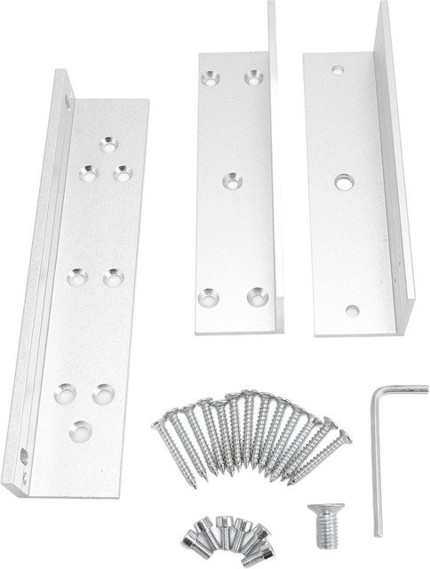 OutsideWorld Z-Halterung für nach innen öffnende Türen aus Aluminiumlegierung in Silber und Weiß mit 180 kg Haltekraft - Bild 1