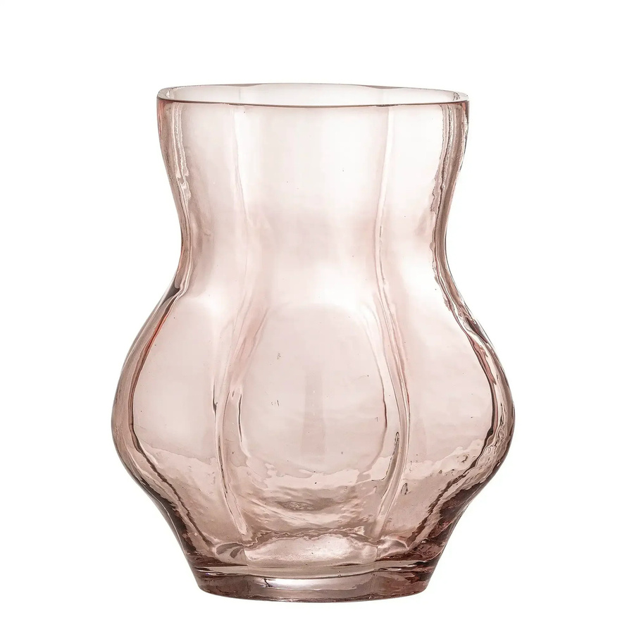 Bloomingville Glasvase Tava in Rosa mit organischer Silhouette, Höhe: 20 cm, Durchmesser: 18 cm - Bild 1