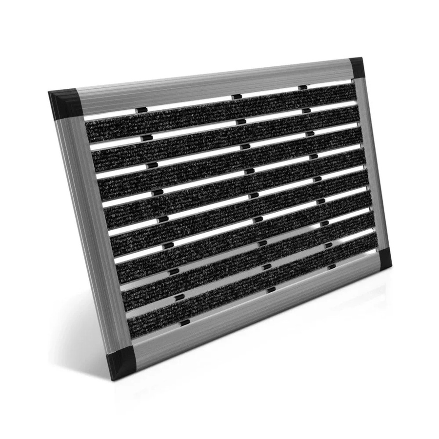 Bomoe AluGant Alu-Fußmatte aus Aluminium und Gummi, Blau-Grau, B: 80 cm, T: 50 cm, H: 1,5 cm - Bild 2