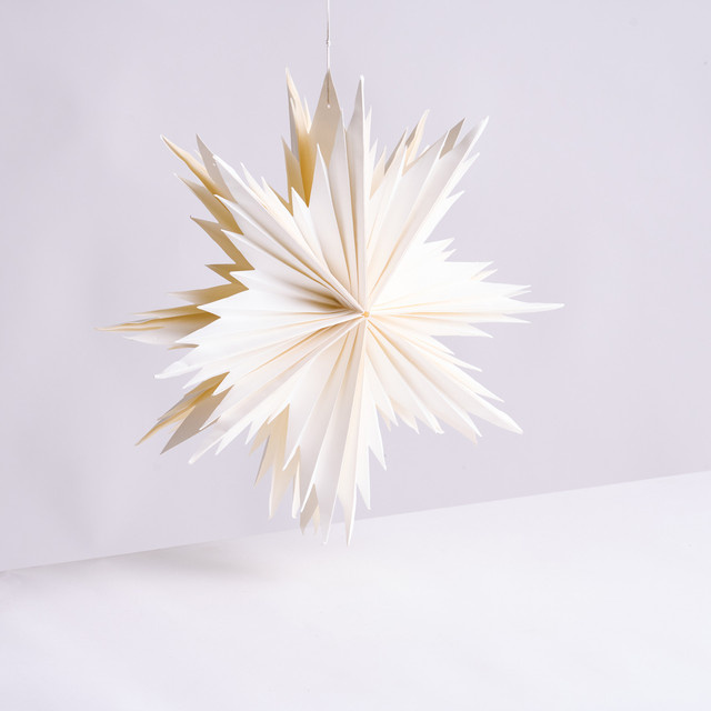 Weihnachtlicher Deko-Hänger Stern aus Papier von BLUME2000 in Weiß - Bild 1