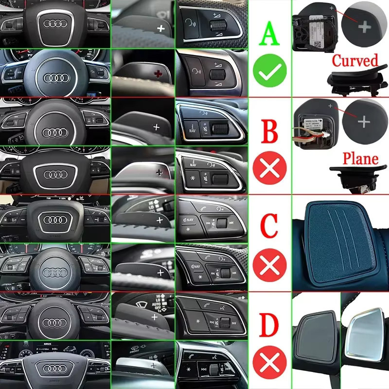2er-Set Lenkrad Schaltwippen Verlängerung für Audi A3 A4 A5 A6 A8 Q5 R8 S3 S6 DSG - Bild 2