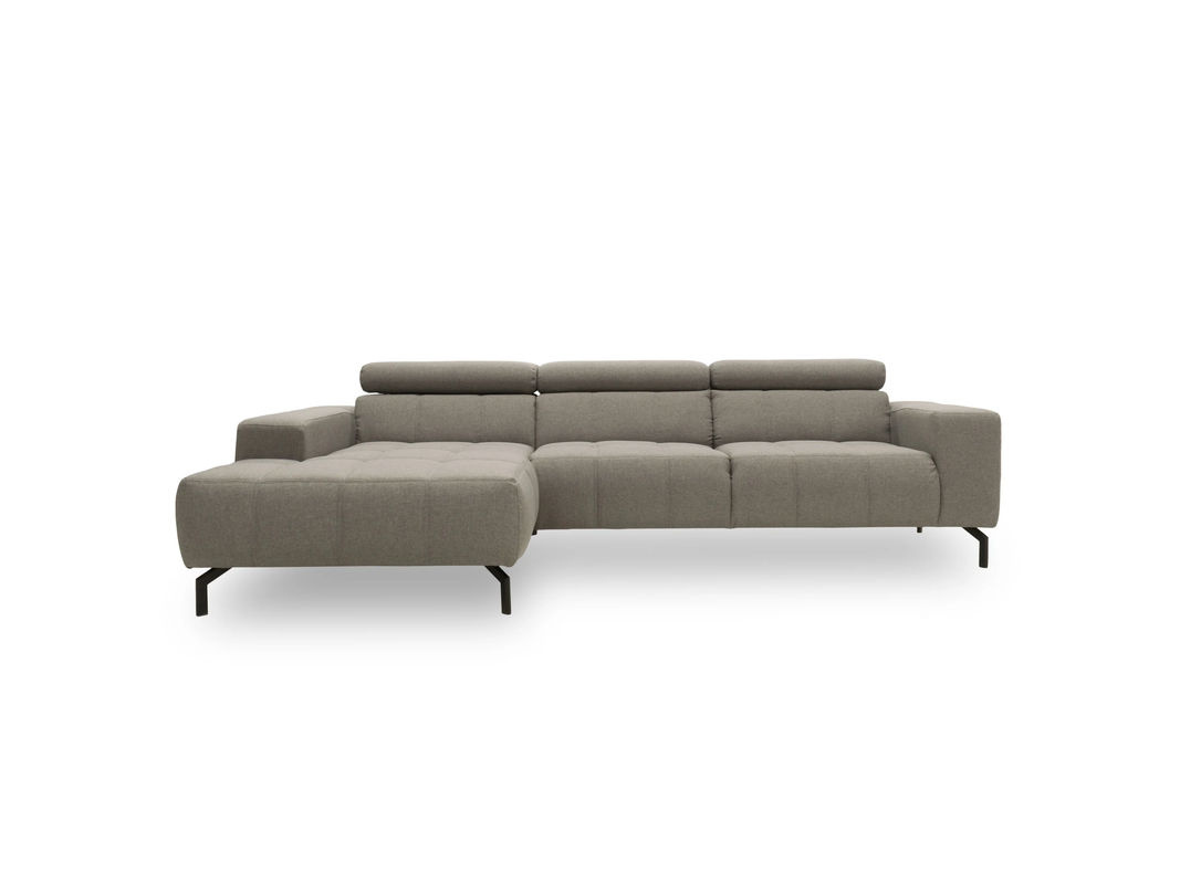 DOMO Sofa Cunelli mit Longchair in Silber, L-Form, Stoffbezug, B/T/H: 292 x 175 cm - Bild 2