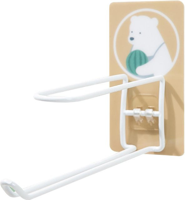 Wandmontierte Garderobe mit 2 Ablagen von OutsideWorld in Weiß aus Schmiedeeisen mit selbstklebender Montage - Bild 1