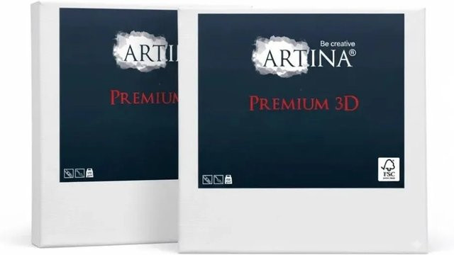 Artina Keilrahmen Leinwand Premium 3D 2er Set Weiß B: 18 cm, H: 24 cm - Bild 1