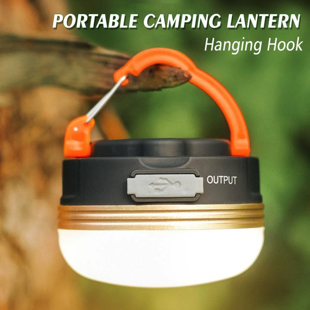 XIWANGFIRE Magnetische LED-Campinglampe in Schwarz, USB-aufladbare tragbare Outdoor-Leuchte für Notfälle und Camping - Bild 1