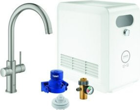 Grohe Spültisch-Einhebelmischer Blue Professional mit C-Auslauf und Filterwasserfunktion in Blau und Silber - Bild 1