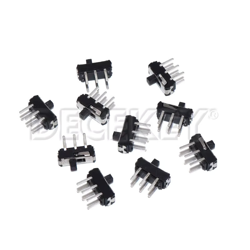 20 Stück DECEKEY MSS22D18 Miniatur-DIP-Schiebeschalter 2P2T 6-polig in Schwarz mit 2 mm hohem Griff - Bild 2