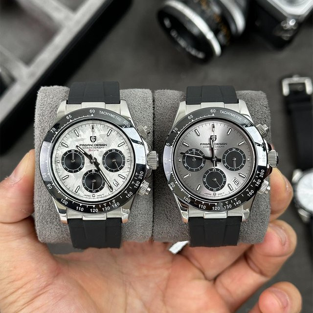 PAGANI DESIGN Chronograph, Quarz, Edelstahl, 40 mm, Schwarz, Herren - Bild 1