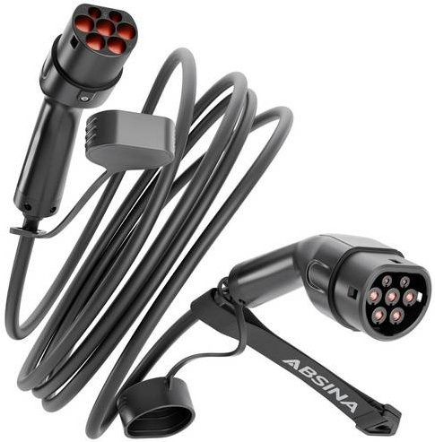 Absina eMobility Ladekabel Typ 2 in Schwarz, Länge: 5 m - Bild 1