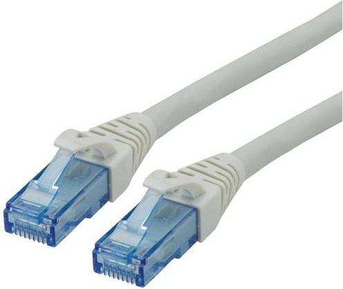 Roline RJ45 Patchkabel CAT 6a U/UTP Ethernet LAN, Länge: 7,50 m, Grau - Bild 1