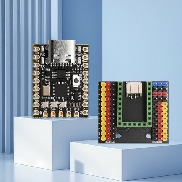 Diymore Nano v3 Super Mini Entwicklungsboard mit ATmega328P Chip, USB-C Anschluss und CH340 Serieller Schnittstelle, Schwarz - Bild 1