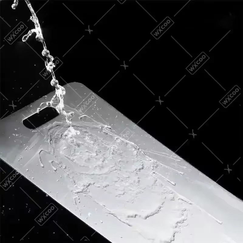 WXCOO Edelstahl-Schneidebrett in Silber, rechteckiges Schneidebrett für die Küche zum Schneiden und Kneten von Fleisch, Obst und Gemüse - Bild 3