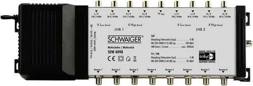 Schwaiger SAT Multischalter 9 Eingänge zu 8 Teilnehmern in Silber - Bild 1