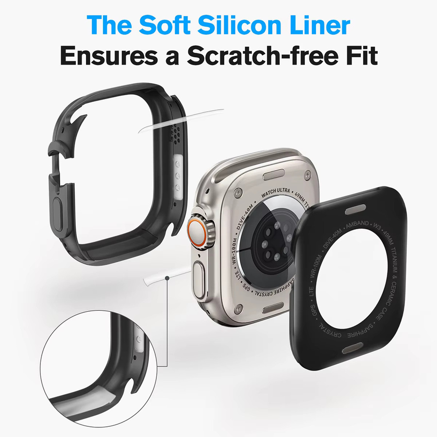 Geekthink Schutzhülle für Apple Watch, Metalllegierung, Unisex - Bild 2