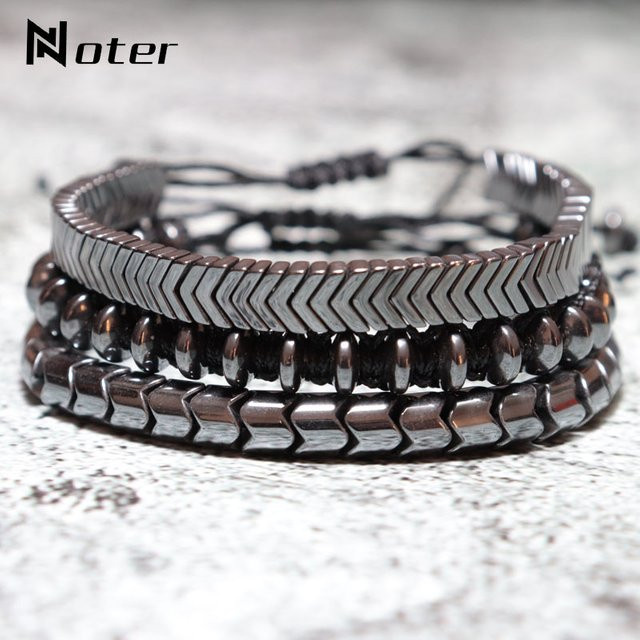 Noter Armband, Hämatit, Schwarz, Unisex - Bild 1