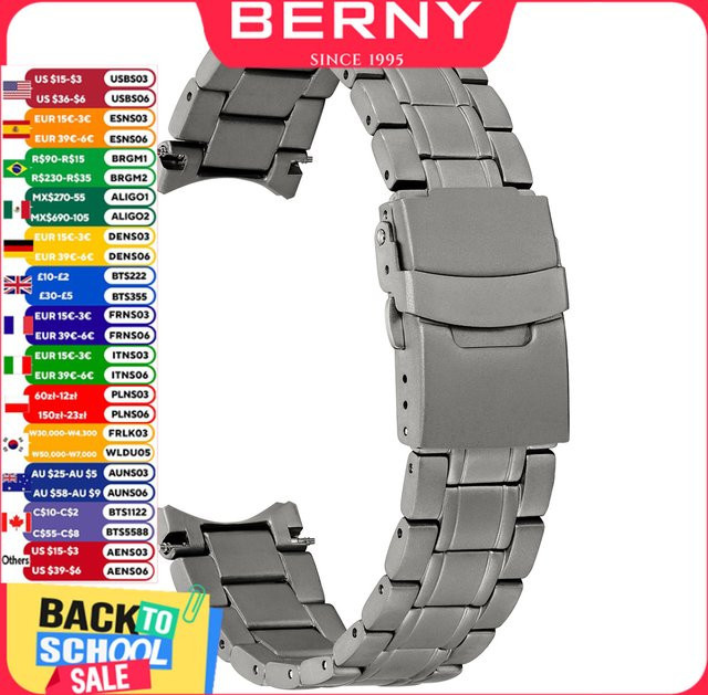 BERNY Uhrenarmband Titan, Silber, 20 mm, Unisex - Bild 1