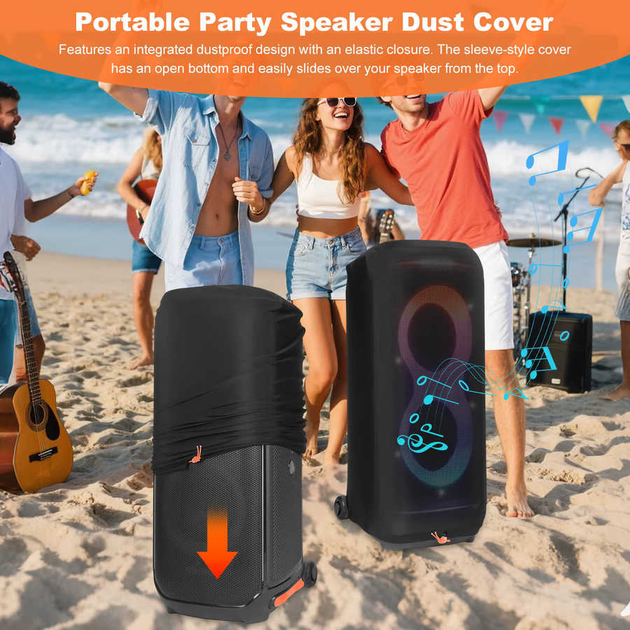 VODOOL Staubschutzhülle für JBL PartyBox 710 in Schwarz - Bild 3