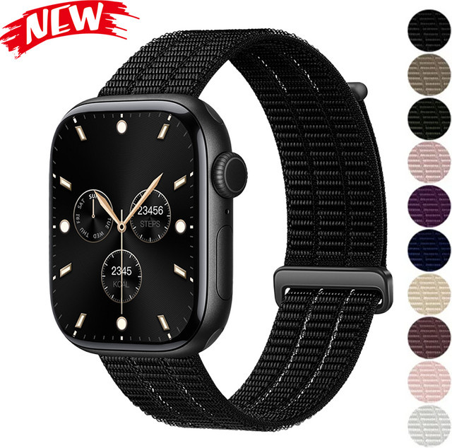 OAKCHARM Uhrenarmband Nylon, Schwarz, Unisex - Bild 1
