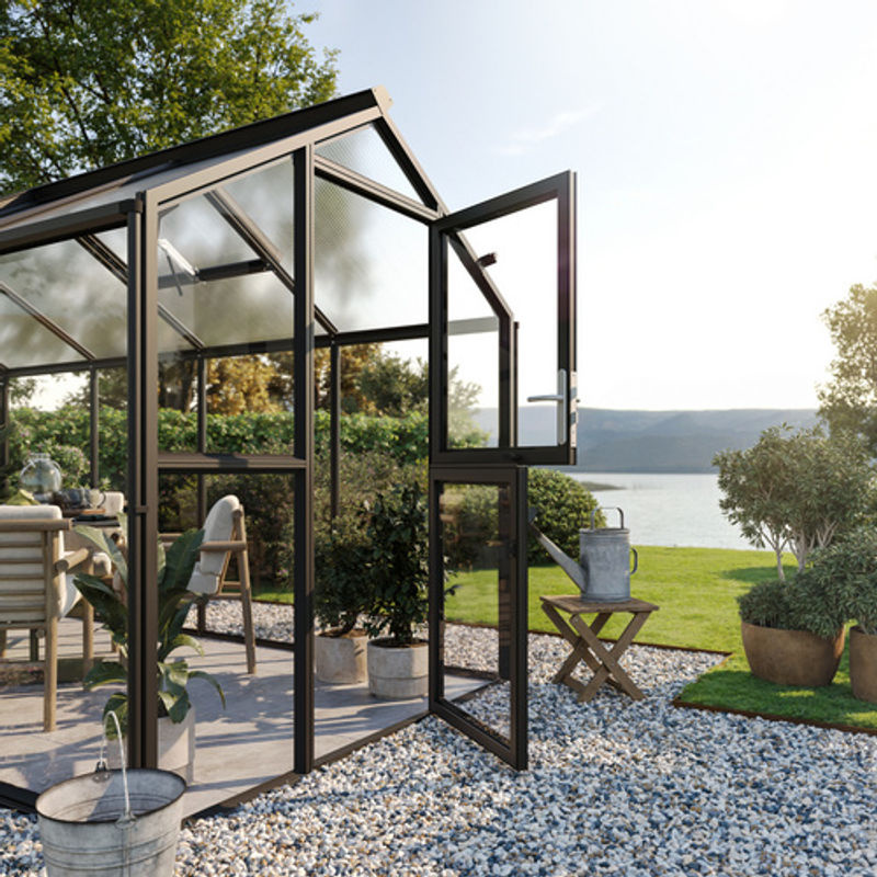 KGT Gewächshaus Novum II in pressblank mit 5,7 m² Fläche und 10 mm HKP - Bild 4