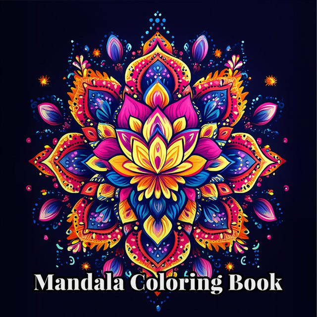 Mandala Malbuch für Erwachsene mit niedlichen Blumen-Motiven, Mehrfarbig - Bild 1