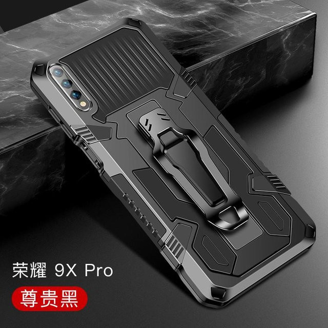 Armor Case Stoßfeste Hülle mit Gürtelclip für Huawei Honor 9X und Honor 9X Pro in Schwarz - Bild 1