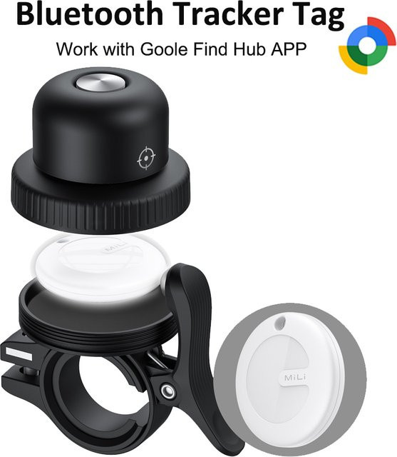 Mili Air Tracker mit Fahrradklingel, Bluetooth Item Finder kompatibel mit Google Find My App für Android - Bild 1