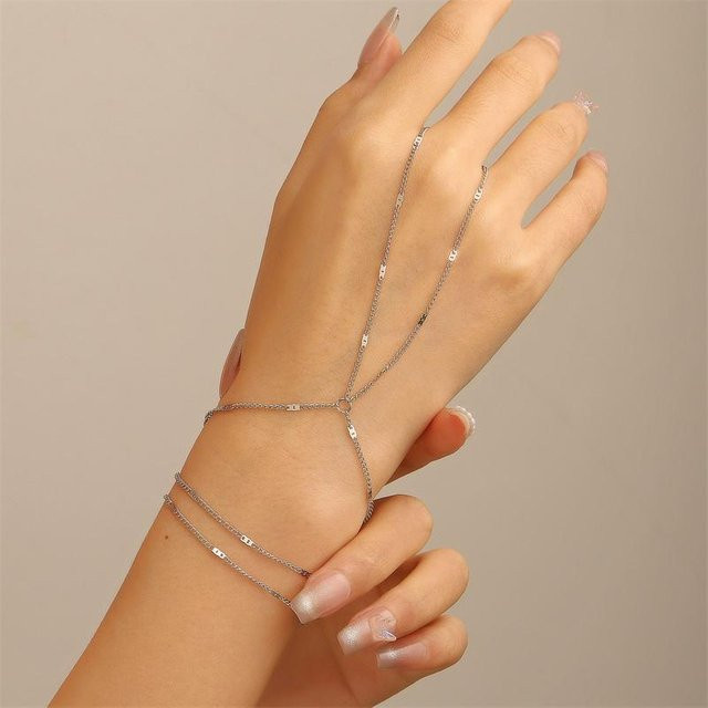 Fashion Maker 2 Armbänder, Metall, Silber, Vintage, Damen - Bild 1