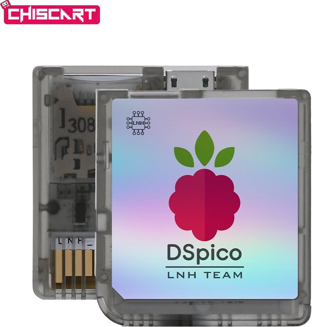 Chiscart DSpico Spiele-Reader RP2040 mit MicroUSB, transparenter Mattierung, kompatibel mit NDS, NDSL, DSi und 3DS Konsolen - Bild 1