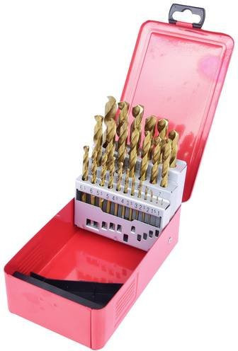 KS Tools 330.4613 HSS TIN-TIP Metall-Spiralbohrer-Set in Gold, 11-teilig - Bild 1