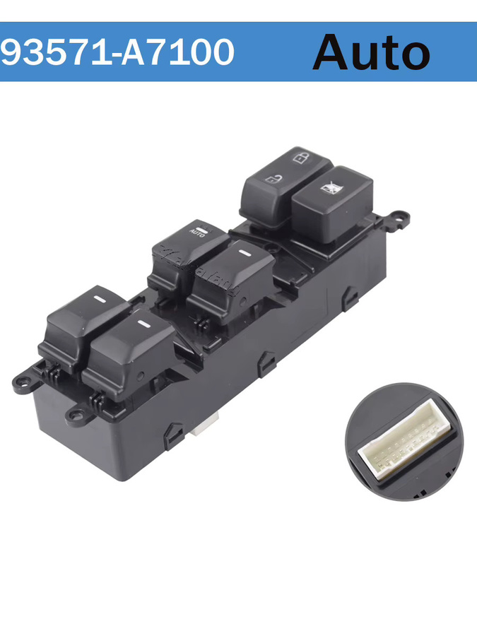Malcayang Elektrischer Power Master Fensterschalter für Kia Forte Cerato K3 2014-2018, Schwarz - Bild 3