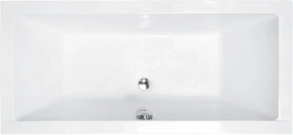 Bad Land Badewanne QUADRO Rechteck in Weiß mit Acrylschürze, Bambus Badewannenablage und Kopfstütze KODI, B/T: 170 x 75 cm