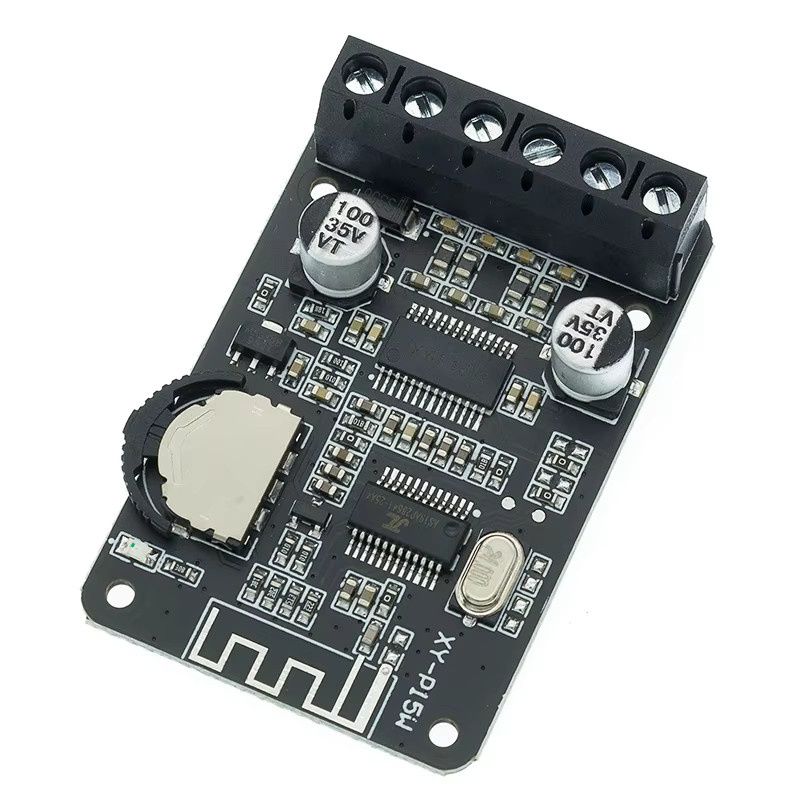 XY-P15W Stereo Bluetooth Leistungsverstärkerplatine in Schwarz als 2.0 Digitalverstärkermodul für 12V/24V mit 10W/15W/20W Leistung - Bild 3